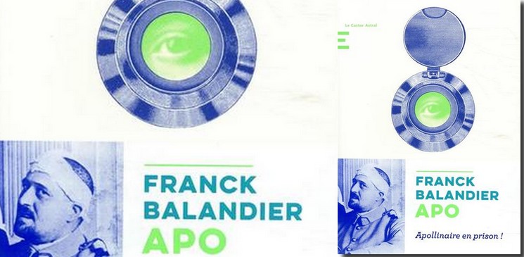 APO de Franck Balandier, un roman qui nous entraine dans les pas d'Apollinaire jusqu'à la Santé
