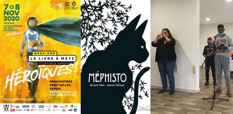 Rencontre entre les élèves de l’Institut National des Jeunes Sourds (INJS) de Metz et Antoine Guilloppé, illustrateur de bandes dessinées, autour de son album "Méphisto"