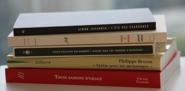 Le jury du Prix Orange du Livre 2017 a sélectionné les cinq finalistes