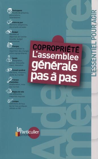 Couverture du livre « Copropriété : l'assemblée générale pas a pas » de  aux éditions Le Particulier