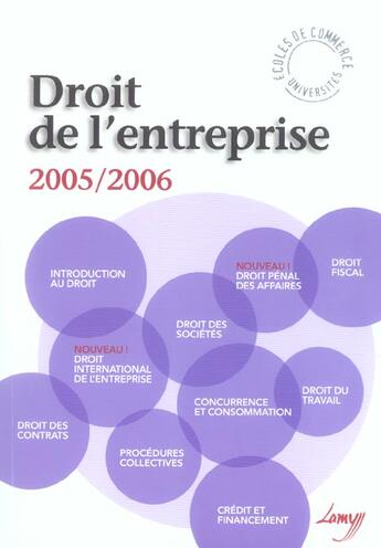 Couverture du livre « Droit De L'Entreprise » de Bertrel et Bonneau aux éditions Lamy