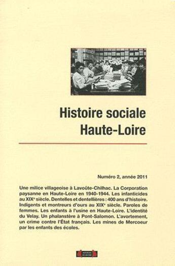 Couverture du livre « Histoire sociale haute-loire, numero 2 » de Collectif (R. Dupuy) aux éditions Roure