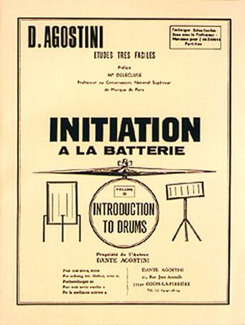 Couverture du livre « Initiation à la batterie » de Dante Agostini aux éditions Carisch Musicom