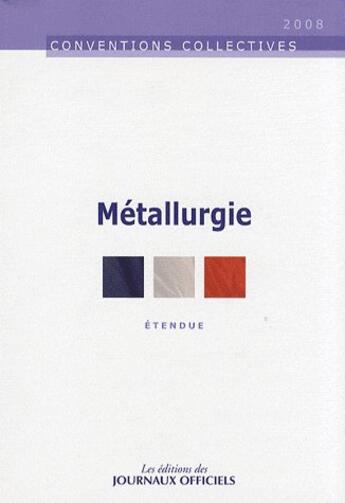 Couverture du livre « Metallurgie n 3109 2009 » de  aux éditions Direction Des Journaux Officiels