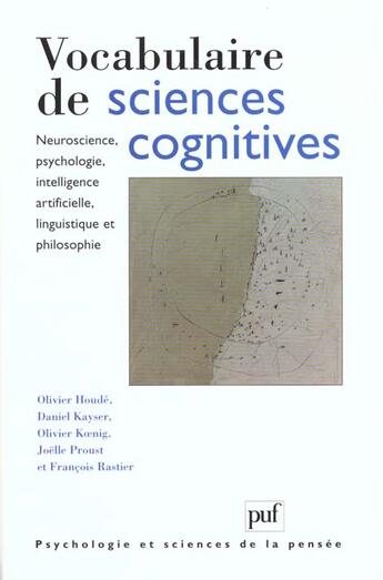 Couverture du livre « Le vocabulaire de sciences cognitives » de Olivier Houde aux éditions Puf