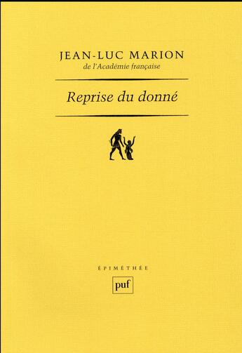 Couverture du livre « Reprise du donné » de Jean-Luc Marion aux éditions Puf