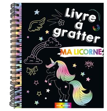 Couverture du livre « Mini livre a gratter ma licorne » de Wilderich-Lang J. aux éditions Mineditions