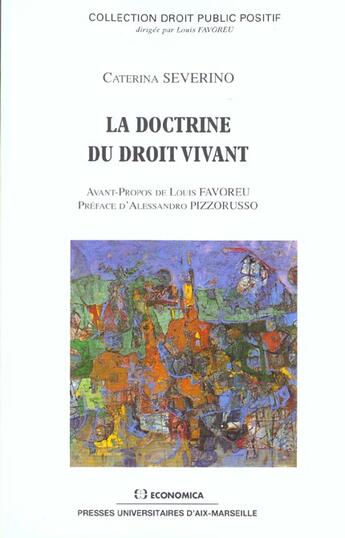 Couverture du livre « DOCTRINE DU DROIT VIVANT (LA) » de Severino/Caterina aux éditions Economica