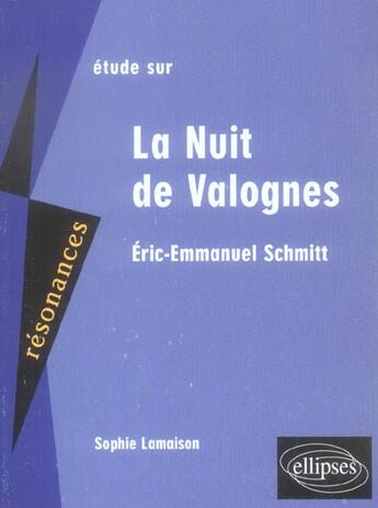 Couverture du livre « Schmitt, la nuit de valognes » de Sophie Lamaison aux éditions Ellipses Marketing