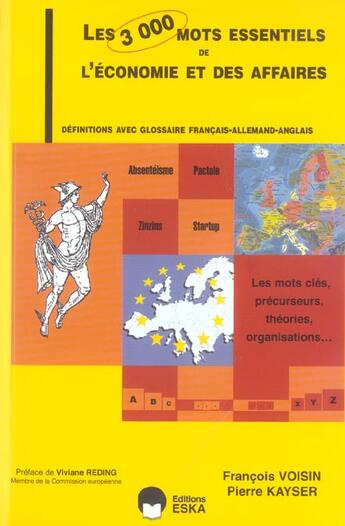 Couverture du livre « 3000 mots essentiels de l'economie et aff » de François Voisin aux éditions Eska