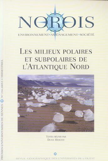 Couverture du livre « Revue NOROIS » de Pur aux éditions Pu De Rennes