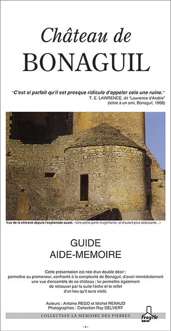 Couverture du livre « Chateau de bonaguil » de Rego/Renaud aux éditions Fragile