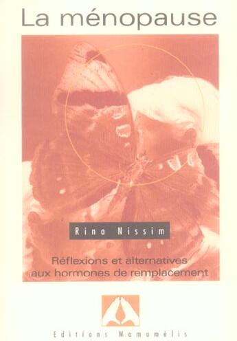 Couverture du livre « La menopause » de Nissim aux éditions Mamamelis