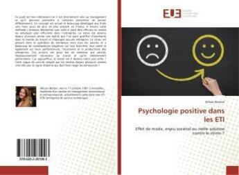 Couverture du livre « Psychologie positive dans les eti » de Betton Allison aux éditions Editions Universitaires Europeennes