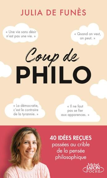 Couverture du livre « Coup de philo » de Julia De Funes et Nadege Durufle aux éditions Michel Lafon Poche