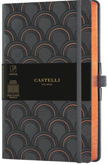 Couverture du livre « Carnet copper and gold grand format quadrille art deco copper » de Castelli aux éditions Castelli Milano