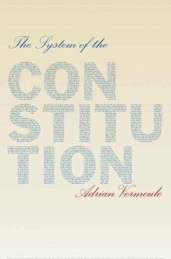 Couverture du livre « The System of the Constitution » de Vermeule Adrian aux éditions Oxford University Press Usa