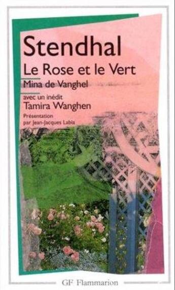 Couverture du livre « Le rose et le vert ; mina de vanghel » de Stendhal aux éditions Flammarion