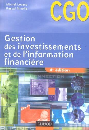 Couverture du livre « Gestion des investissements et de l'information financiere (4e edition) » de Michel Lozato aux éditions Dunod