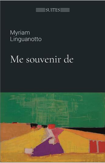 Couverture du livre « Me souvenir de » de Myriam Linguanotto aux éditions Saint Ambroise