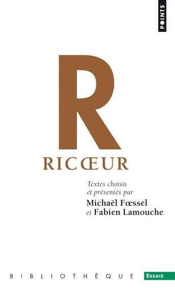 Couverture du livre « Anthologie » de Paul Ricoeur aux éditions Points