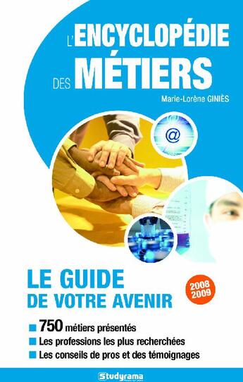 Couverture du livre « L'encyclopédie des métiers 2009-2010 » de  aux éditions Studyrama