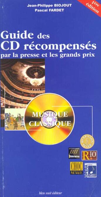 Couverture du livre « Guide des cd recompenses » de  aux éditions Bleu Nuit