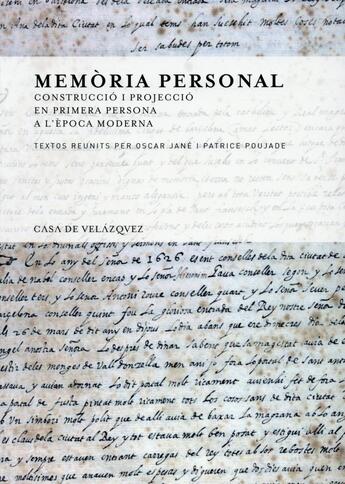 Couverture du livre « Memoria personal » de Patrice Poujade et Oscar Jané aux éditions Casa De Velazquez