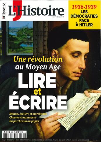 Couverture du livre « L'histoire n 463 lire et ecrire- septembre 2019 » de  aux éditions L'histoire