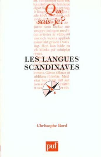 Couverture du livre « Les langues scandinaves » de Christophe Bord aux éditions Que Sais-je ?