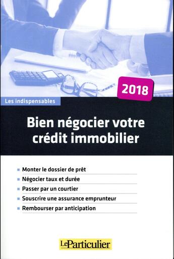 Couverture du livre « Bien négocier votre crédit immobilier » de  aux éditions Le Particulier