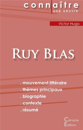 Couverture du livre « Ruy Blas, de Victor Hugo » de  aux éditions Editions Du Cenacle