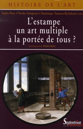 Couverture du livre « L'estampe, un art multiple a la portee de tous ? » de Raux/Melot aux éditions Pu Du Septentrion