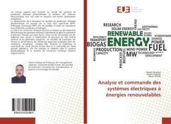 Couverture du livre « Analyse et commande des systèmes électriques à énergies renouvelables » de  aux éditions Editions Universitaires Europeennes