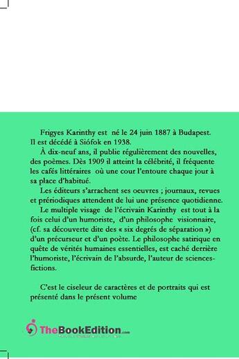 Couverture du livre « L'homme responsable » de Frigyes Karinthy aux éditions Efcar