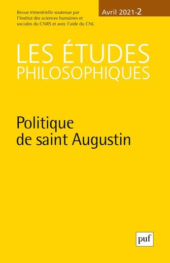 Couverture du livre « Etudes philosophiques 2021, n.2 » de  aux éditions Puf