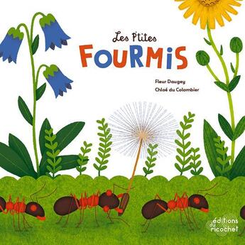 Couverture du livre « Les p'tites fourmis » de Fleur Daugey et Chloe Du Colombier aux éditions Ricochet