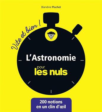 Couverture du livre « L'astronomie pour les nuls » de Blandine Pluchet aux éditions First