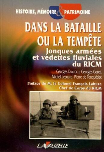 Couverture du livre « Dans la bataille et la tempête ; jonques armées et vedettes fluviales du RICM » de  aux éditions Lavauzelle