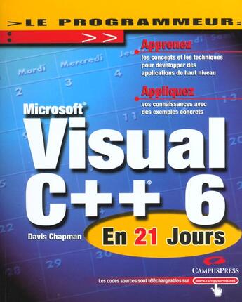 Couverture du livre « Visual C++ 6 En 21 Jours » de Davis Chapman aux éditions Campuspress