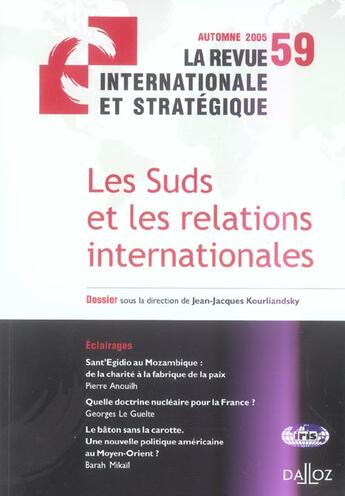 Couverture du livre « Les suds et les relations internationales » de Kourliandsky J-J. aux éditions Dalloz