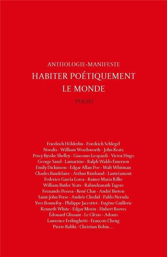 Couverture du livre « Habiter poétiquement le monde ; anthologie-manifeste » de Frederic Brun et Collectif aux éditions Poesis