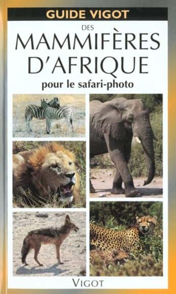 Couverture du livre « Les Mammiferes D'Afrique » de Honnorat aux éditions Vigot