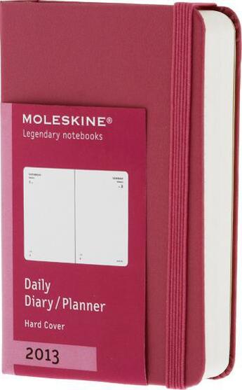 Couverture du livre « Agenda journalier 2013 ; rigide rose » de Moleskine aux éditions Moleskine Papet