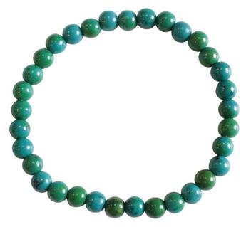 Couverture du livre « Bracelet chrysocolle chauffee perles rondes 6 mm » de  aux éditions Dg-exodif