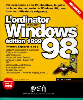 Couverture du livre « Ordinator windows 98 » de Sarna Amati aux éditions Eyrolles