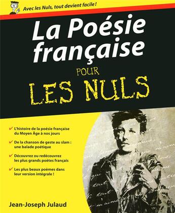 Couverture du livre « La poésie française pour les nuls » de Jean-Joseph Julaud aux éditions First