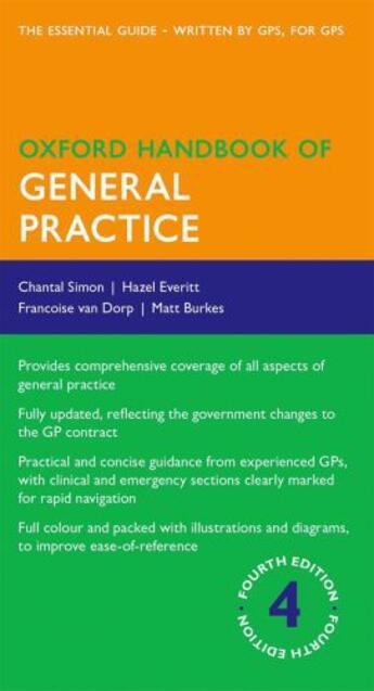 Couverture du livre « Oxford Handbook of General Practice » de Burkes Matt aux éditions Oup Oxford