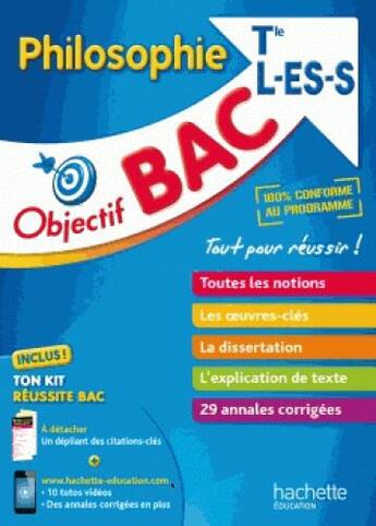 Couverture du livre « Objectif bac - philosophie term l/es/s » de Frederic Andrieu aux éditions Hachette Education