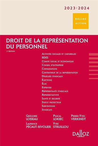 Couverture du livre « Droit de la représentation du personnel (édition 2023/2024) » de Loiseau et Lokiec aux éditions Dalloz